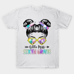 Little Miss Sixth Grade Girls Back To School Shirt Daughter T-Shirt